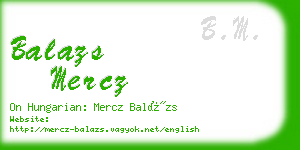 balazs mercz business card